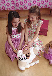 Cat Girls Playing With Carry Along