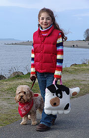 Dog Girl Beach Carry Along