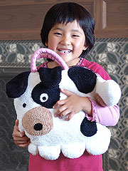 Dog Girl Hugging Carry Along Inside