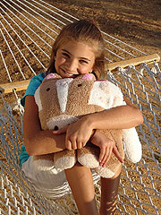 Pony Girl Hugging Carry Along Outside
