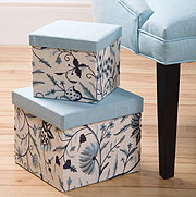 Sandy Wilson - A set of 2 Boxes.: Square Embroidered Boxes?Set of  2),10 2/3