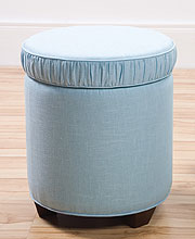 Sandy Wilson - Ottoman.: Round Storage Ottoman,16 1/2