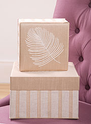 Sandy Wilson - A set of 2 Boxes.: Square Embroidered Boxes?Set of 2),9 7/8